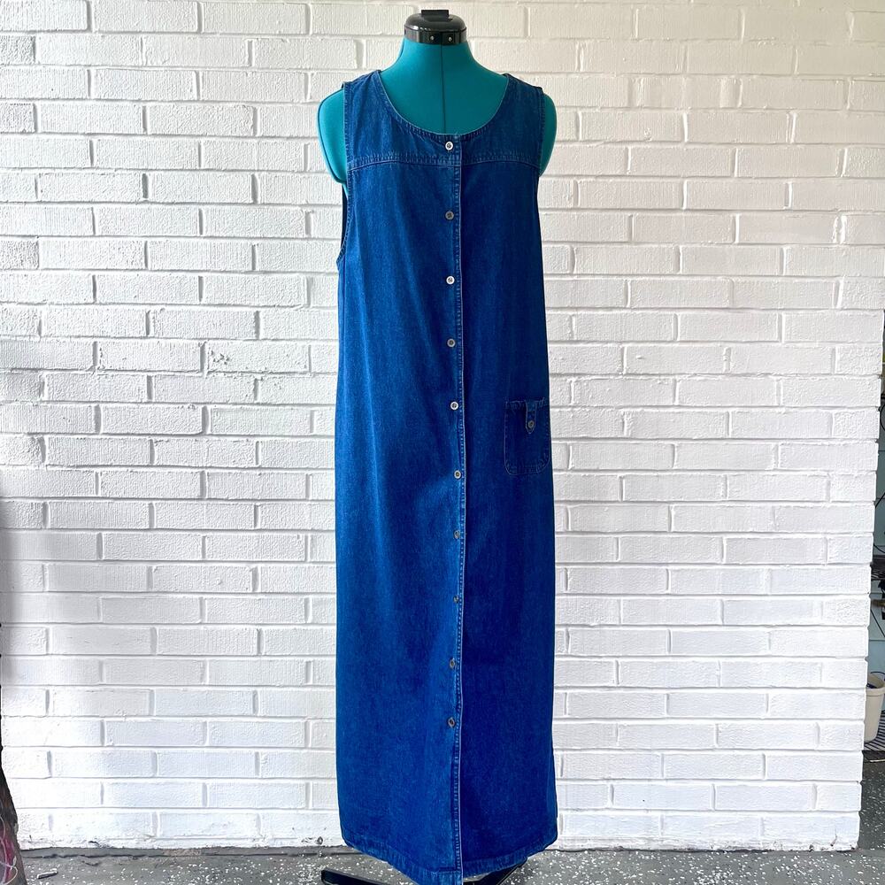 Vintage 90s denim maxi dress